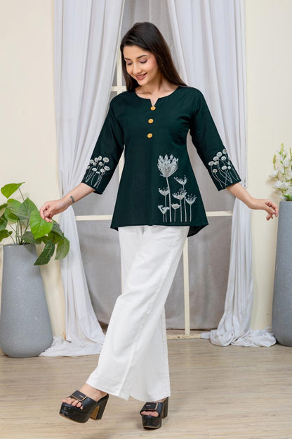 Floral Print Cotton Top