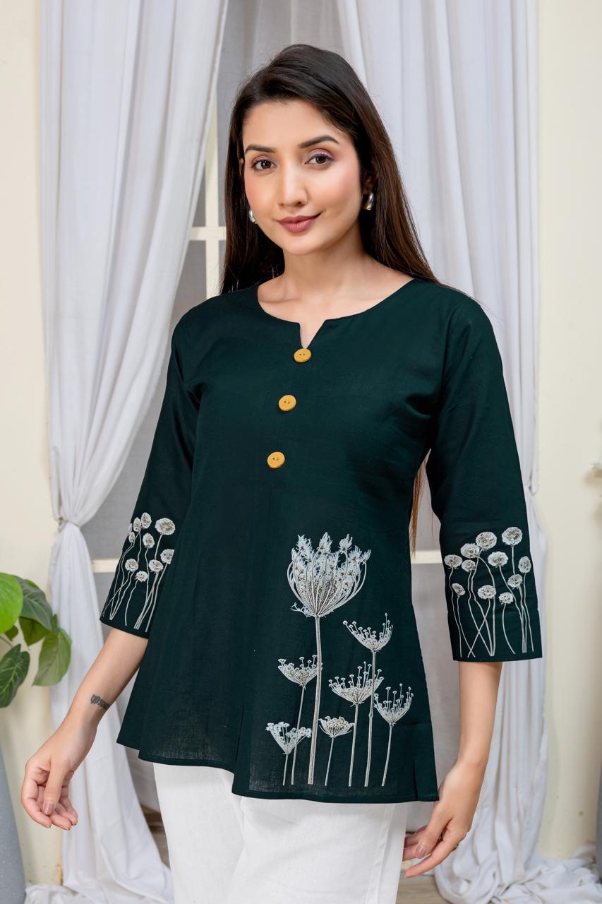 Floral Print Cotton Top