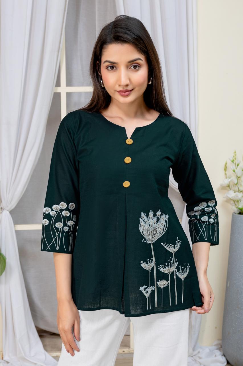 Floral Print Cotton Top