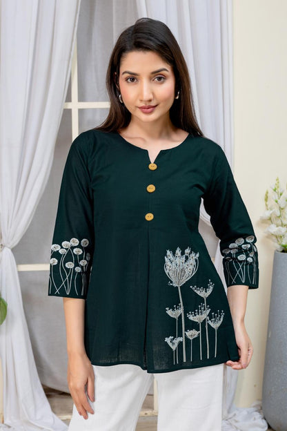 Floral Print Cotton Top