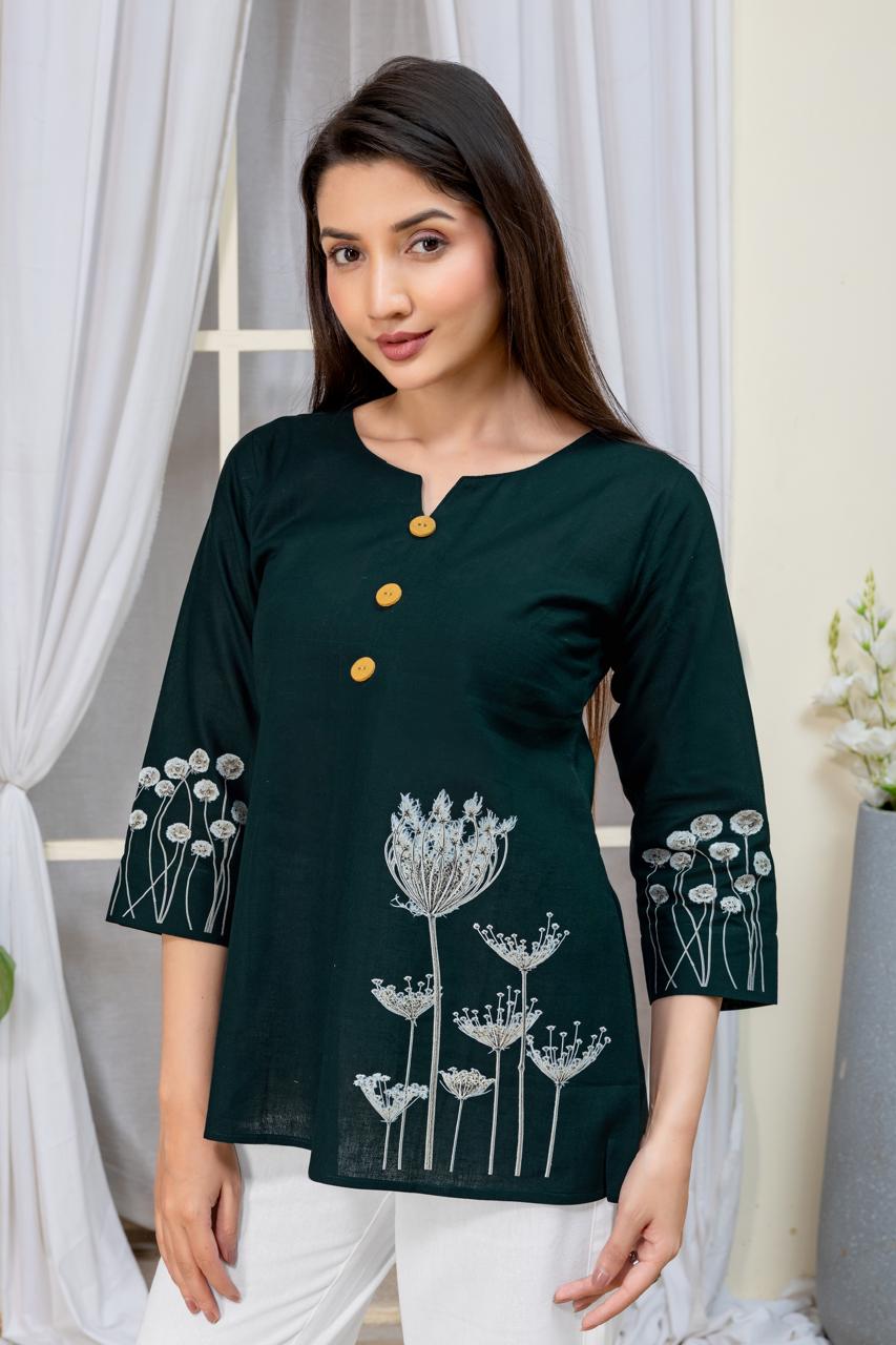 Floral Print Cotton Top